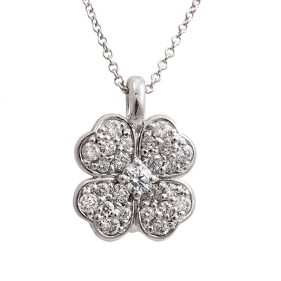 J Briggs & Co Diamond Pave Clover Pendant